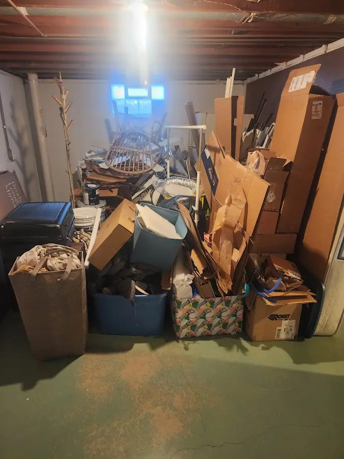 Roll-off dumpster container at job site for 2 Yard Dumpster Rental in South Venice